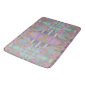Green Lila rosa geometrische Bath Mat Badematte (Schrägansicht)
