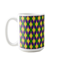 GREEN LILA YELLOW MARDI GRAS DIAMOND