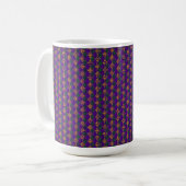 GREEN LILA YELLOW MARDI GRAS FLEUR DI LIS KAFFEETASSE (Vorderseite Links)
