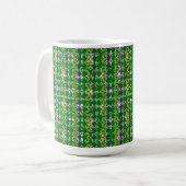 GREEN LILA YELLOW MARDI GRAS FLEUR DI LIS KAFFEETASSE (Vorderseite Links)