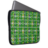 GREEN LILA YELLOW WHITE MARDI GRAS FLEUR DI LIS LAPTOPSCHUTZHÜLLE (Vorne Rechts)