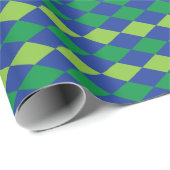 Green Lime Green Diamond Prüfmuster Geschenkpapier (Rolleneckpunkt)