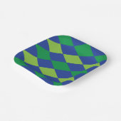 Green Lime Green Diamond Prüfmuster Pappteller (Gewinkelt)