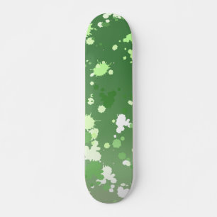 Green Lime Paint Splash Abstract Skateboard
