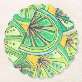 Green Limey Scalloped Untersetzer (Vorderseite)