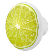 Green Limon Citrus Fruit Slice lustig 2D Grafik Keramikknauf (Rechts)