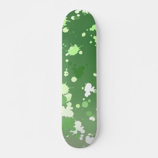 Green Limon Paint Splash Abstrakt Skateboard (Vorne)
