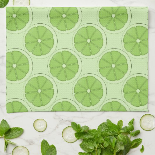 Green Limon Pattern Küchentücher (Gefaltet)