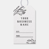 Green Line Art Business Name Social Media Price Geschenkanhänger (Vorderseite)