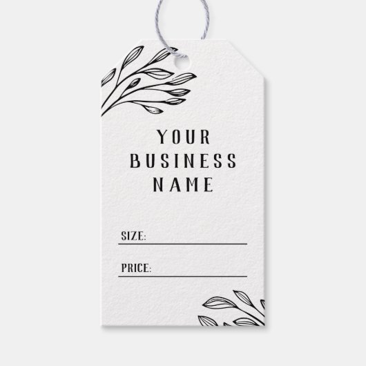 Green Line Art Business Name Social Media Price Geschenkanhänger (Vorderseite)