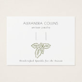 Green Line Art Festive Holly Branch Hairclip (Vorderseite)