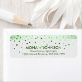 Green Linen Glitzer Sparkle Confetti Dots Modern (Insitu)