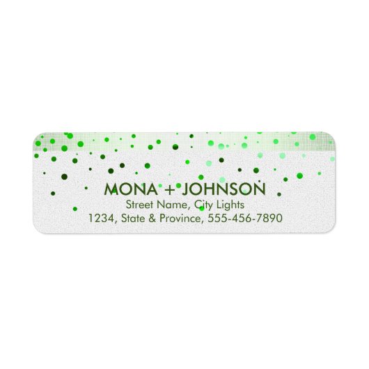 Green Linen Glitzer Sparkle Confetti Dots Modern (Vorne)