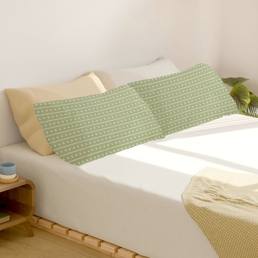 Green Lines and Circles Pattern Pair Of Pillowcase Kissenbezug