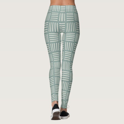 Green Lines Squared  Leggings (Rückseite)