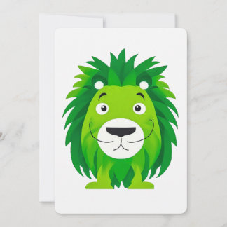 Green Lion Art Card