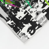 Green Lion Head - Lion Face Fleece Blanket (Ecke)