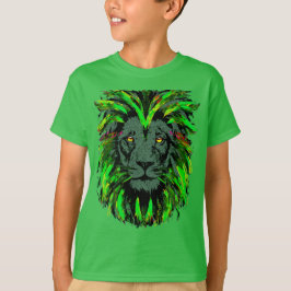 Green Lion Head - Lion Face Portrait Zeichnend T-Shirt