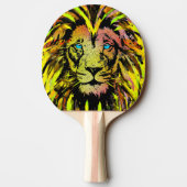 Green Lion Head - Lion Ping Pong Paddle Tischtennis Schläger (Rückseite)