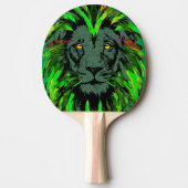 Green Lion Head - Lion Ping Pong Paddle Tischtennis Schläger (Vorderseite)