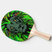Green Lion Head - Lion Ping Pong Paddle Tischtennis Schläger (Seitenansicht)