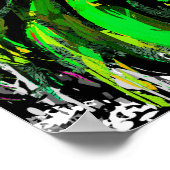 Green Lion Head Poster - Lion Face Portrait Poster (Ecke)