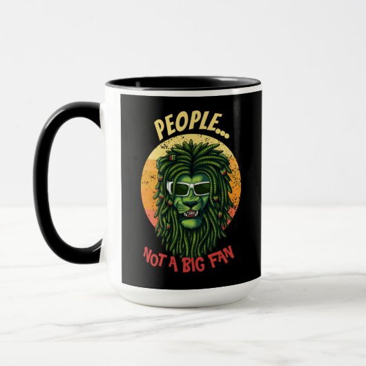 Green Lion People Kein großer Fan Tasse (Links)