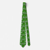 Green Lion Print on Men Necktie Krawatte (Vorderseite)