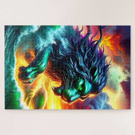 Green Lion Puzzle (Horizontal)