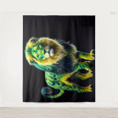 Green Lion Wandteppich (Vorderseite)