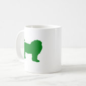 Green Lion Zodiac Silhouette Mug – Grounded Leo Kaffeetasse (Vorderseite Links)