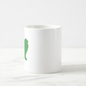 Green Lion Zodiac Silhouette Mug – Grounded Leo Kaffeetasse (Mittel)