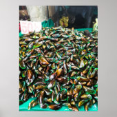 Green Lipped Mussels For Sale Poster (Vorne)
