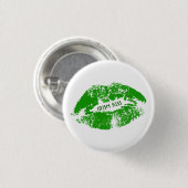 Green Lips Irish Kiss Button (Vorne & Hinten)