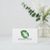 Green Lips Makeup Artist #2 Visitenkarte (Stehend Vorderseite)