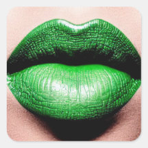 Green Lipstick-Aufkleber