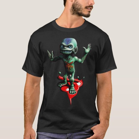 Green Little Alien T-Shirt (Vorderseite)