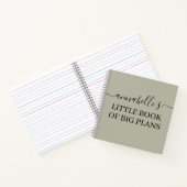 Green Little Book of Big Plans Notebook Notizblock (Innenseite)