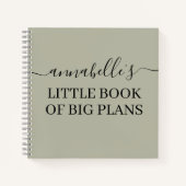 Green Little Book of Big Plans Notebook Notizblock (Vorderseite)