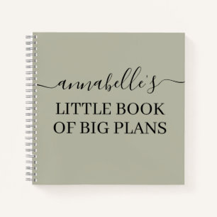 Green Little Book of Big Plans Notebook Notizblock