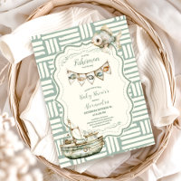 Green Little Fisherman Fishing Baby Shower