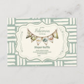 Green Little Fisherman Fishing Diapper Raffle Begleitkarte (Vorderseite)