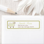 Green Little Lamb Address Label (Insitu)