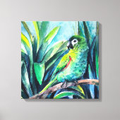 Green Little macaw Canvas Print Leinwanddruck (Vorderseite)