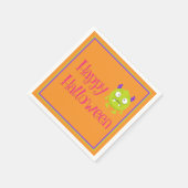 Green Little Monster Halloween Spaß Kinder Serviette (Ecke)