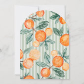 Green Little Süsse Citrus Geburtstagspartei Einladung (Rückseite)