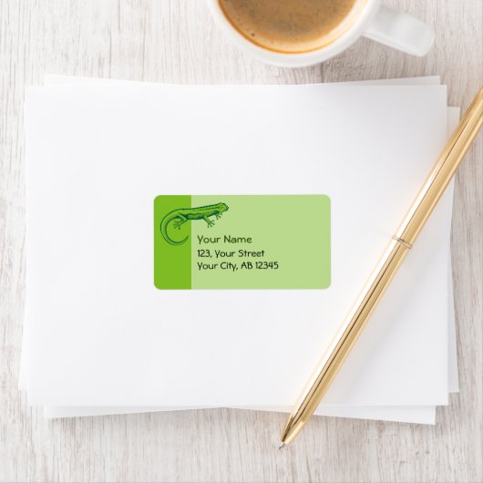 Green Lizard Adressaufkleber (Insitu)