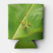 Green Lizard auf grünem Leaf Dosenkühler (Vorderseite)