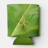 Green Lizard auf grünem Leaf Dosenkühler (Rückseite)