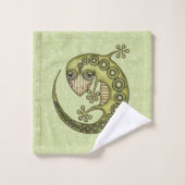 Green Lizard Badhandtuch Set (Waschlappen)